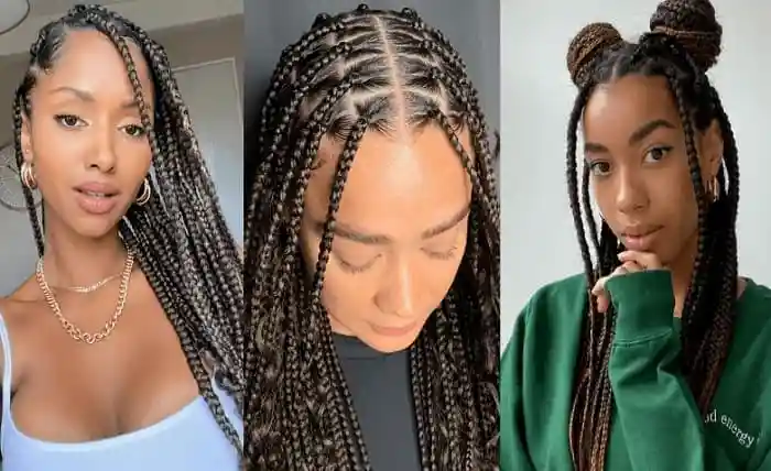 Medium Knotless Braids