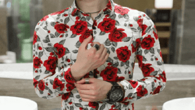 299 RS only Flower Style Casual Men Shirt Long Sleeve Thesparkshop.in