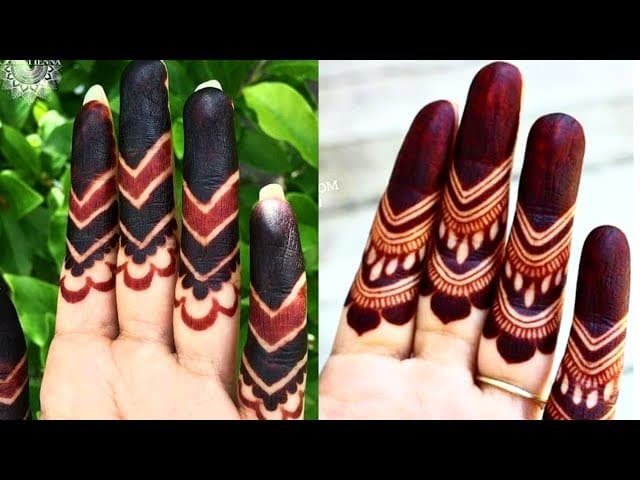 Cute Finger Tips Mehndi Design