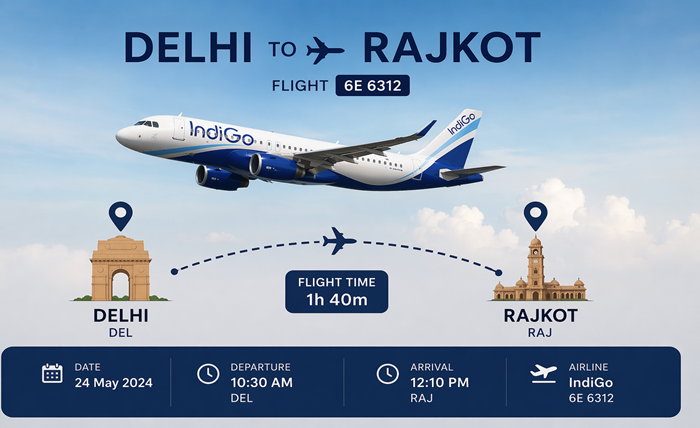 Delhi to Rajkot Flight